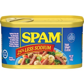Spam Less Sodium Luncheon Loaf, 7 oz