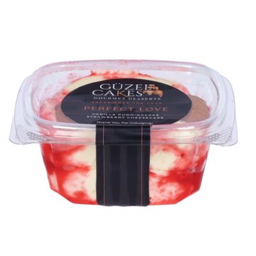 Guzel Cakes Strawberry Cheesecake Gourmet Dessert - Perfect Love, 5.45 oz