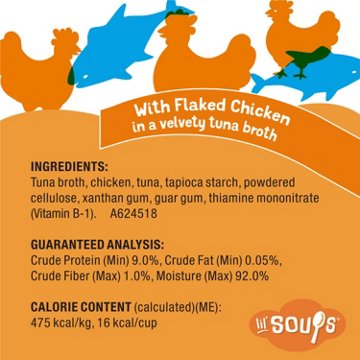 Friskies Purina Natural Grain Free Wet Cat Food Lickable Cat Treats - Lil' Soups Flaked Chicken