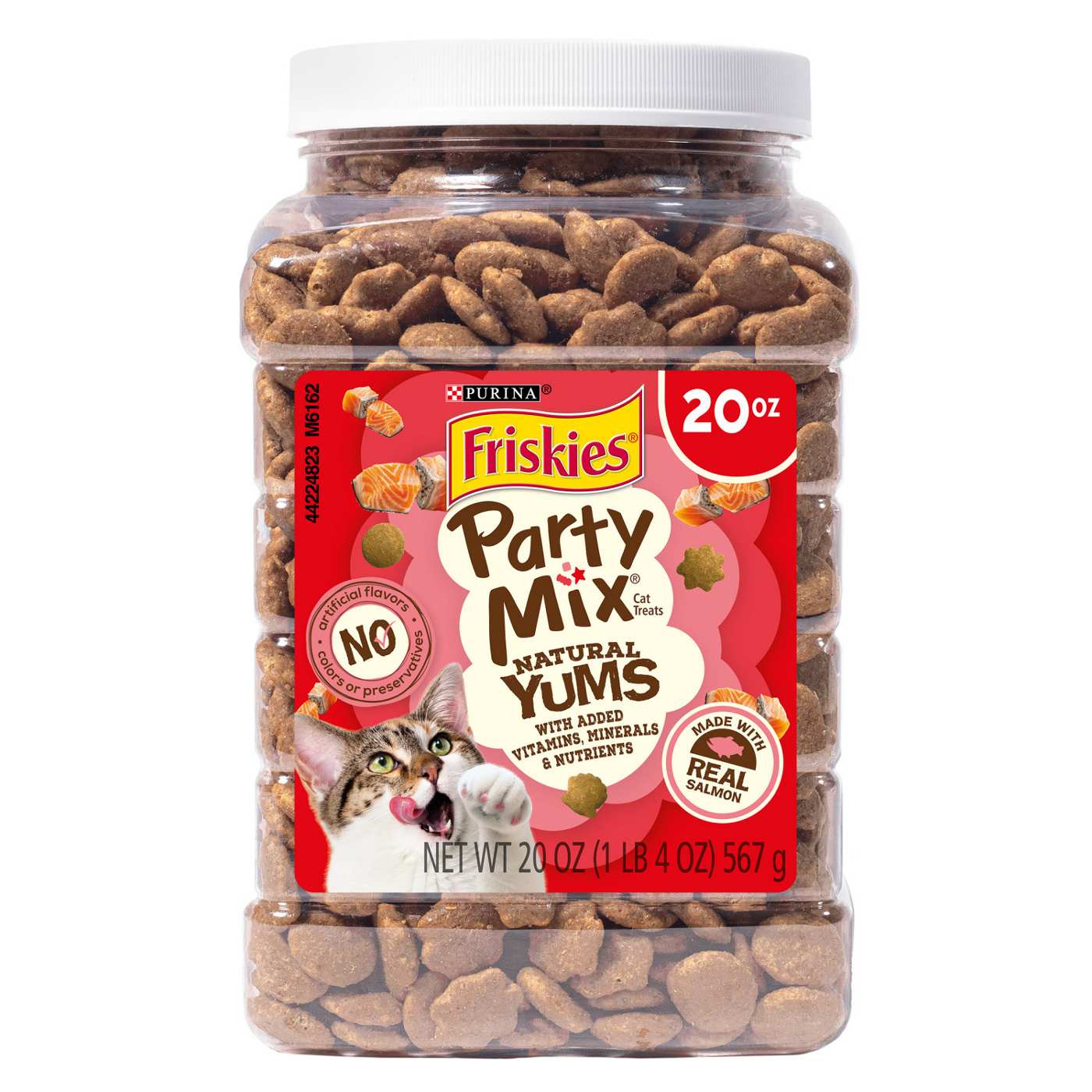Friskies Purina Friskies Natural Cat Treats Party Mix Natural Yums With Real Salmon and Added Vitamins, Minerals and Nutrients; image 1 of 2