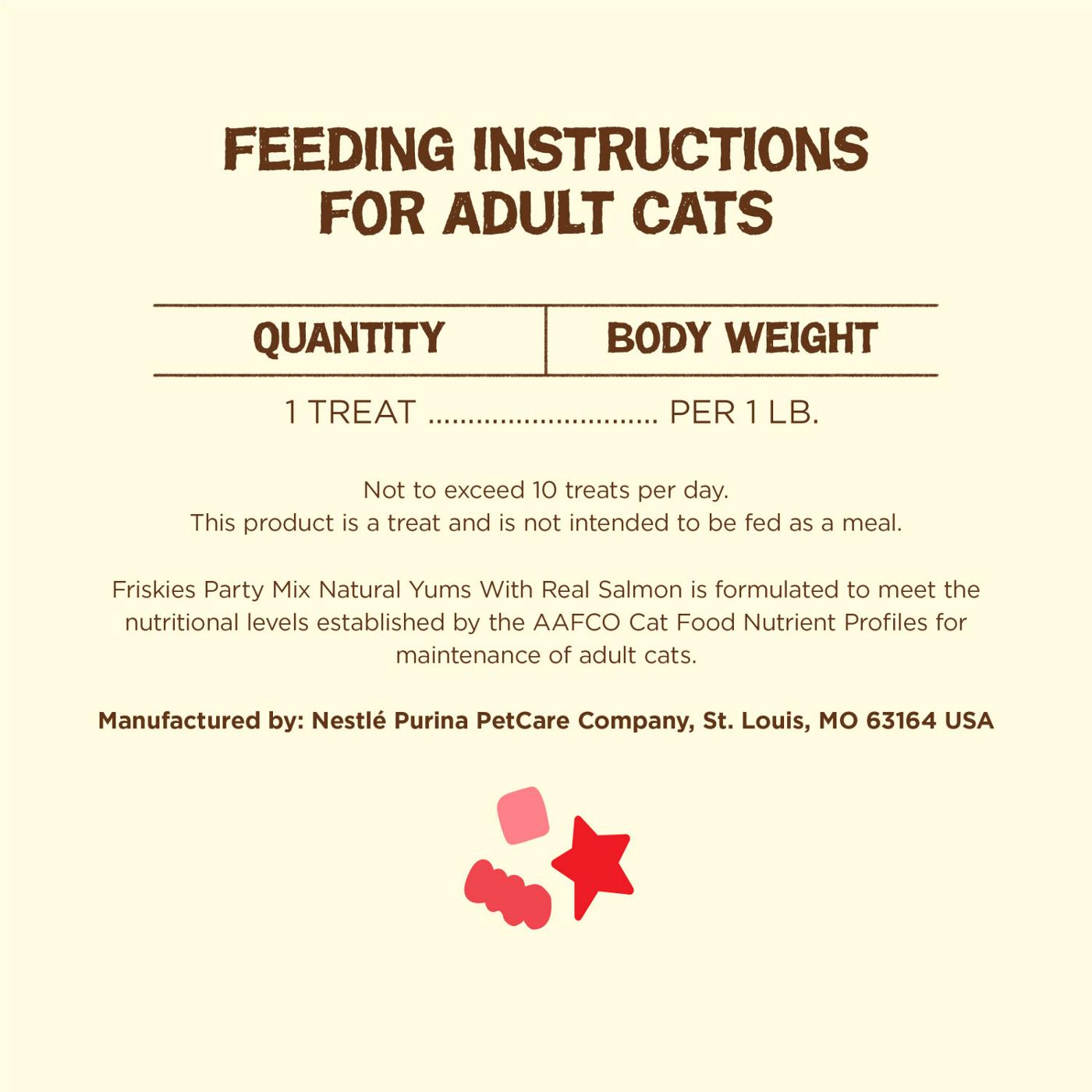 Friskies Purina Friskies Natural Cat Treats Party Mix Natural Yums With Real Salmon and Added Vitamins, Minerals and Nutrients; image 7 of 7