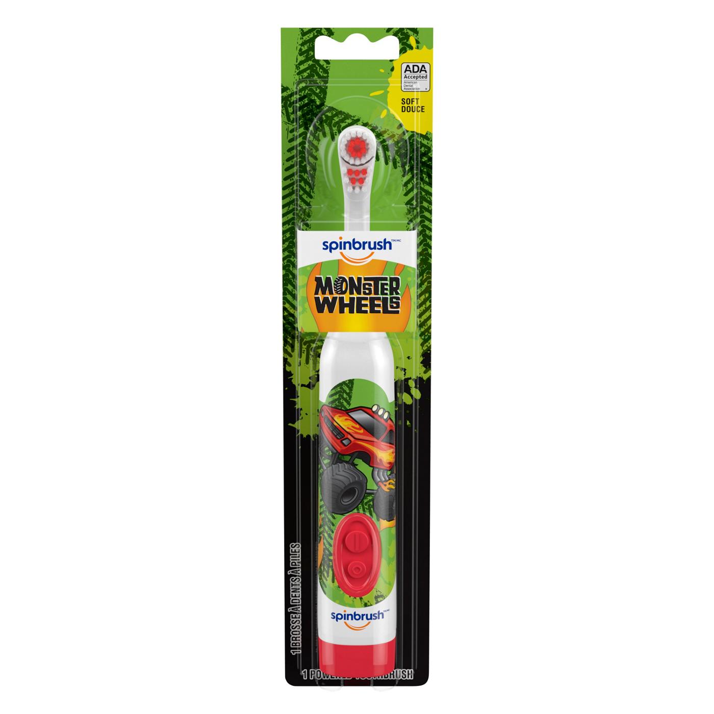 Spinbrush Kids Monster Wheels Toothbrush - Soft; image 1 of 2