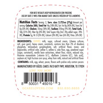 Guzel Cakes Banana Pudding Gourmet Dessert - Love You More, 5.45 oz