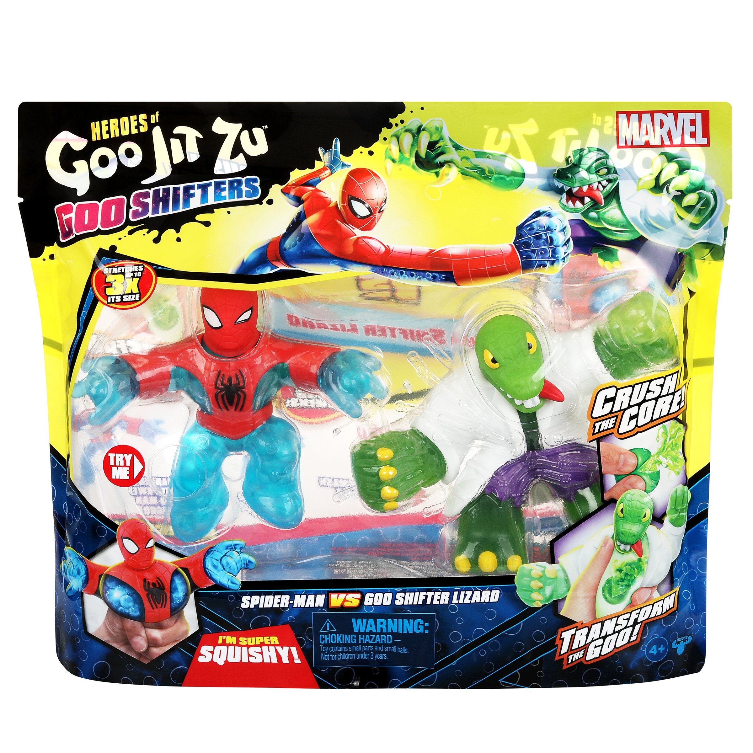 Heros of Goo Jit Zu Goo Shifters Marvel Spider-Man Vs. Lizard Pack ...