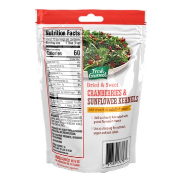 Fresh Gourmet Dried Sweet Cranberries & Sunflower Kernels, 4 oz