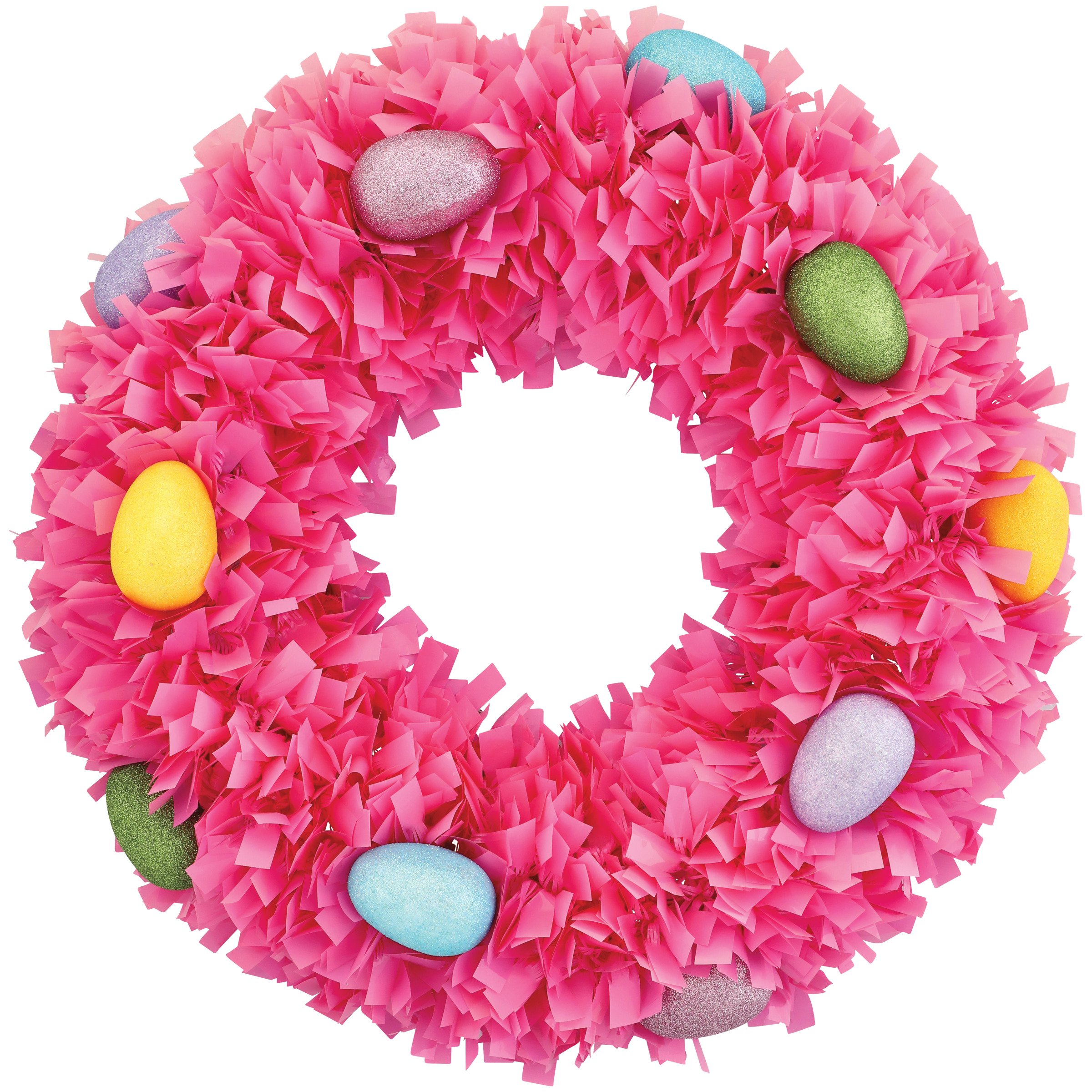 FC Young Easter Egg Tinsel Wreath Shop Seasonal decor at HEB