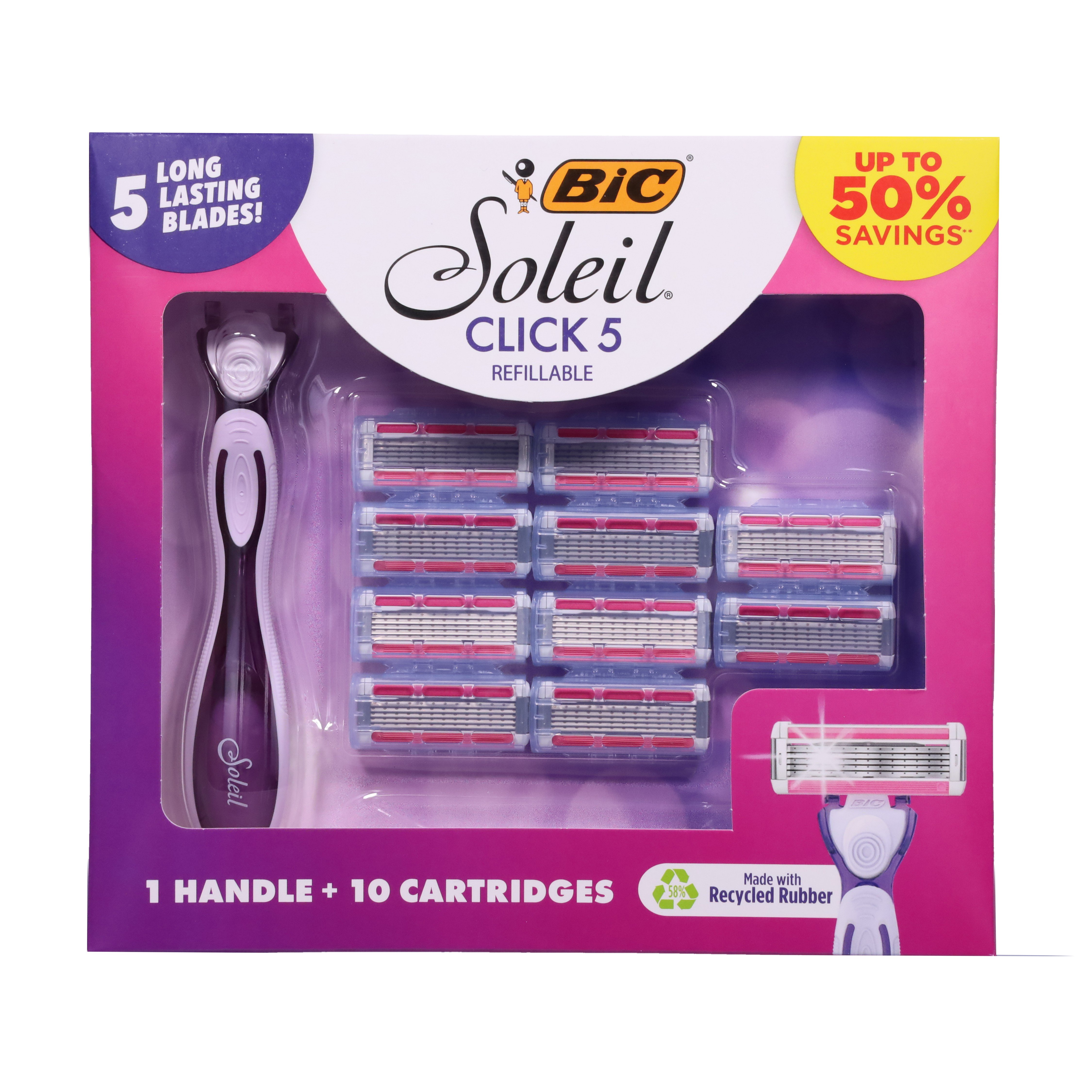 BIC Soleil Click 5 Refillable Razor + Cartridges Shop Razors & Blades