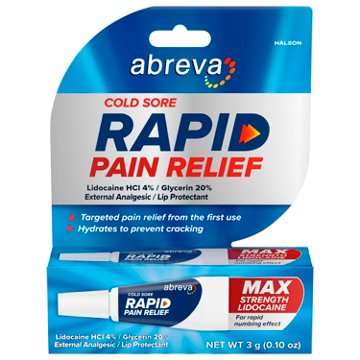 Abreva Cold Sore Treatment Rapid Pain Relief Cream