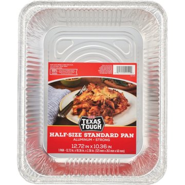 H-E-B Texas Tough Half-Size Standard Aluminum Pan, 12.72" x 10.36"