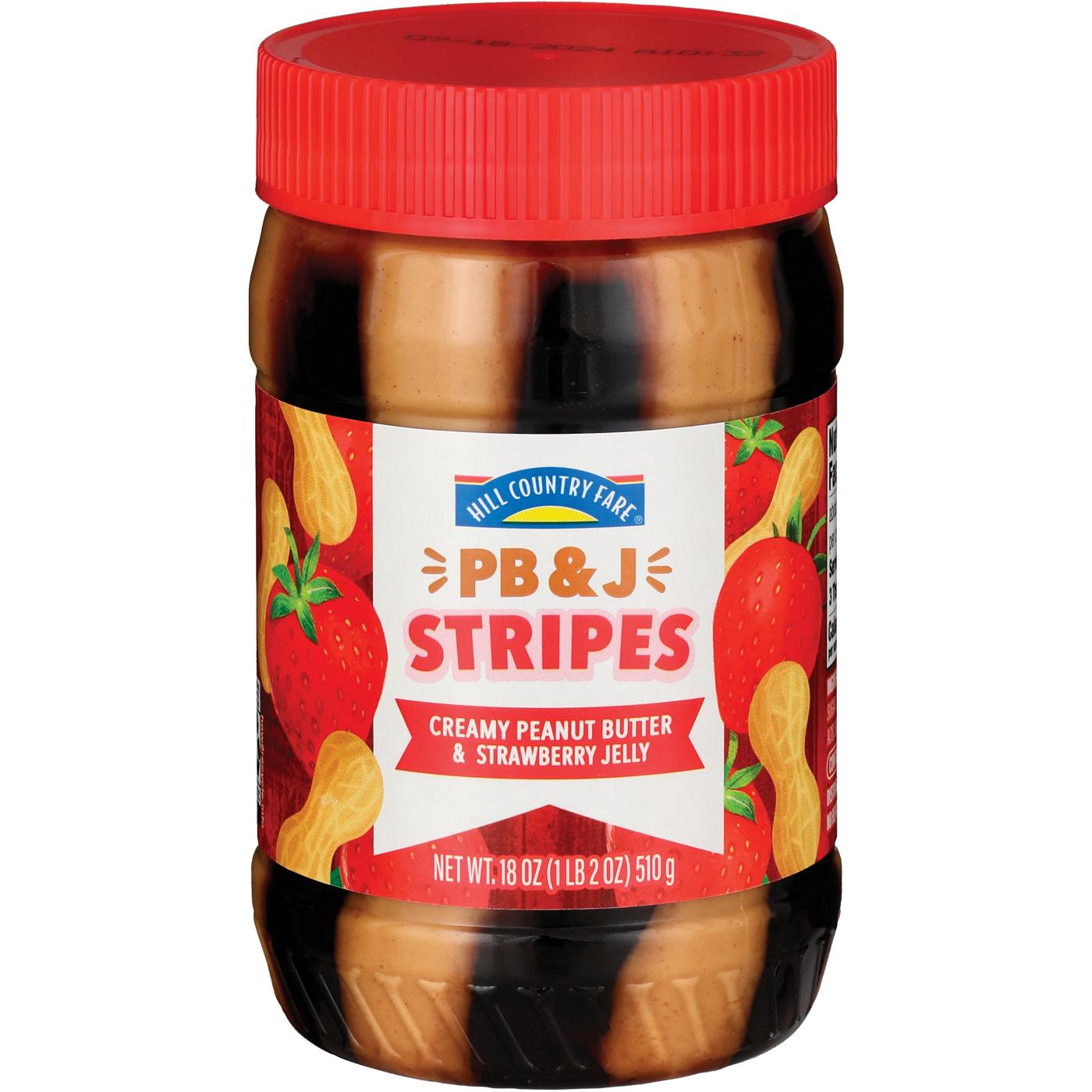 Hill Country Fare PB&J Stripes - Creamy Peanut Butter & Strawberry Jelly; image 1 of 2