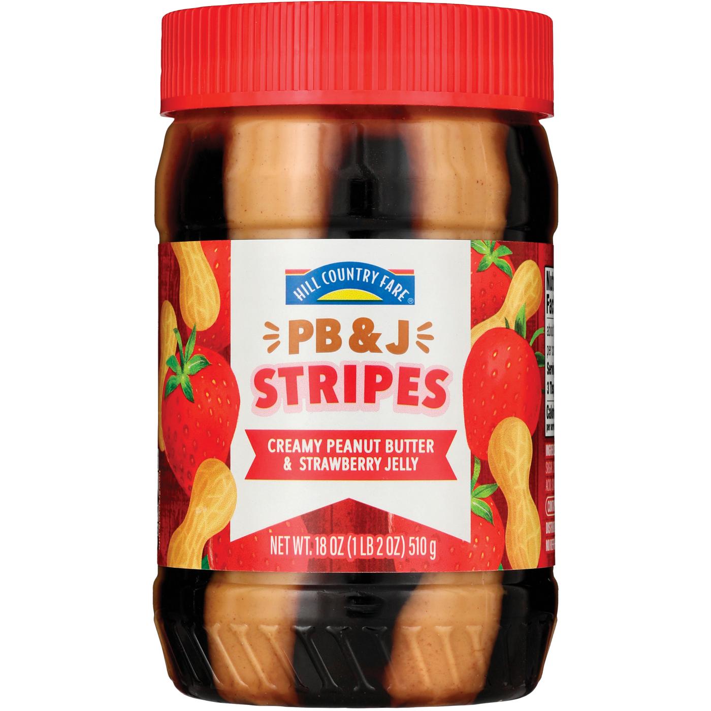 Hill Country Fare PB&J Stripes - Creamy Peanut Butter & Strawberry Jelly; image 2 of 2