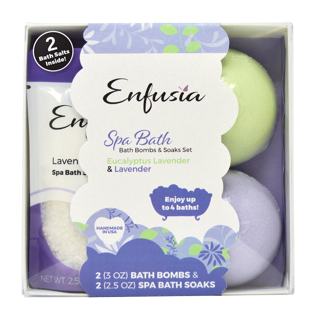 Enfusia Eucalyptus & Lavender Bath Bombs & Soaks Set Shop Bubble Bath