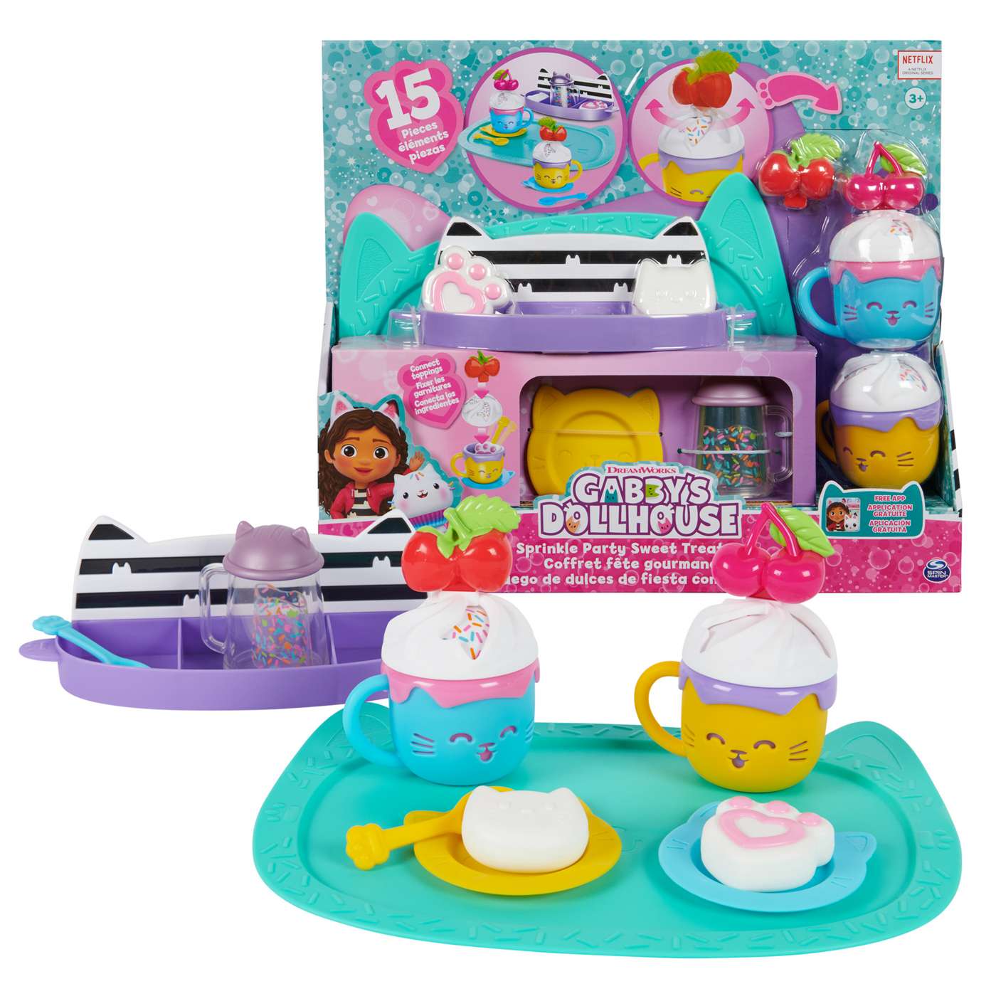 Gabby's Dollhouse Sprinkle Party Sweet Treat Playset; image 6 of 8