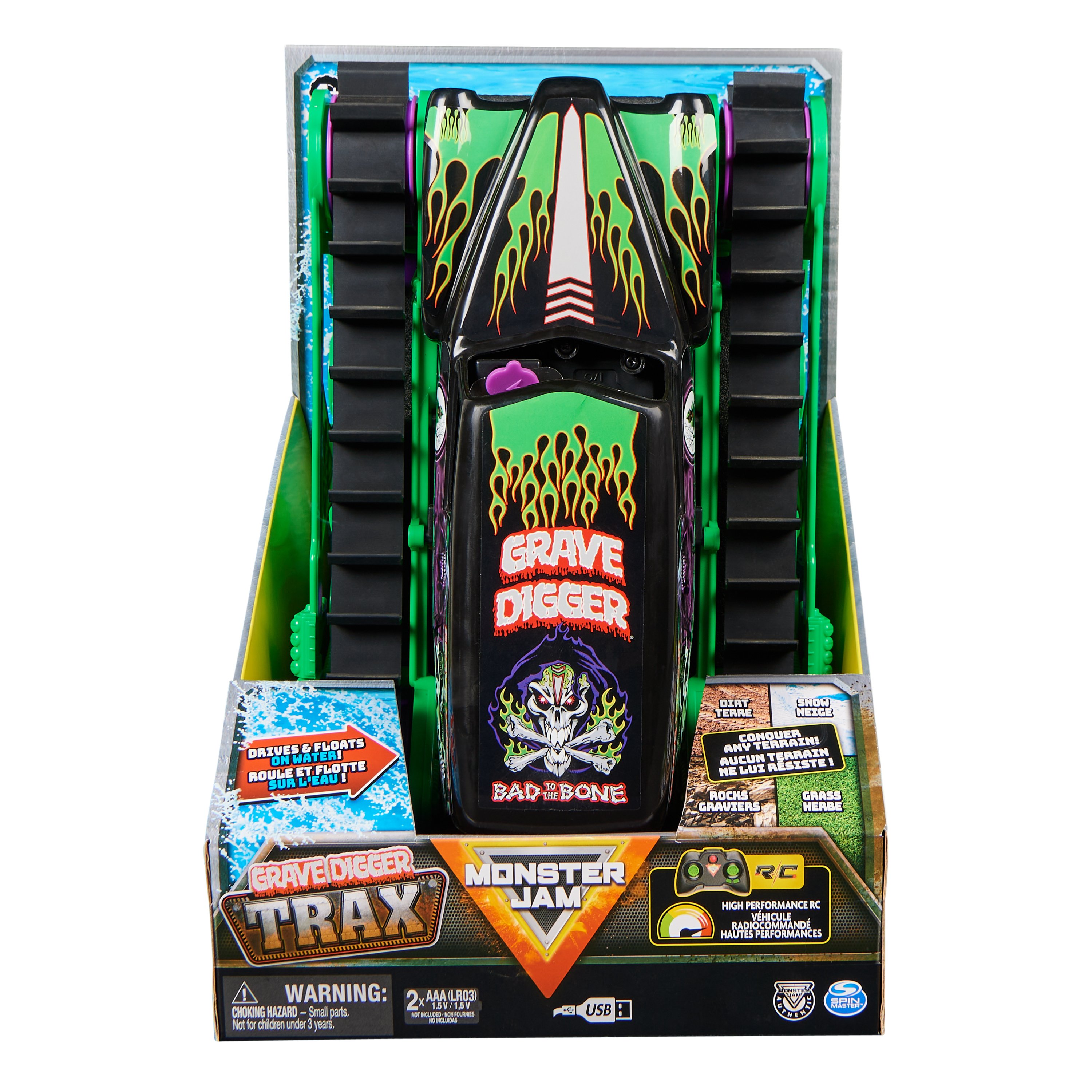 Monster Jam Grave Digger Trax R/C Vehicle - Shop Playsets at H-E-B