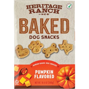 Heritage Ranch by H-E-B Baked Dog Snacks - Pumpkin, 10.6 oz
