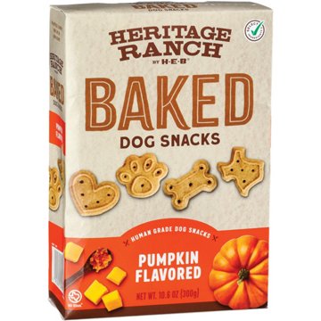 Heritage Ranch by H-E-B Baked Dog Snacks - Pumpkin, 10.6 oz