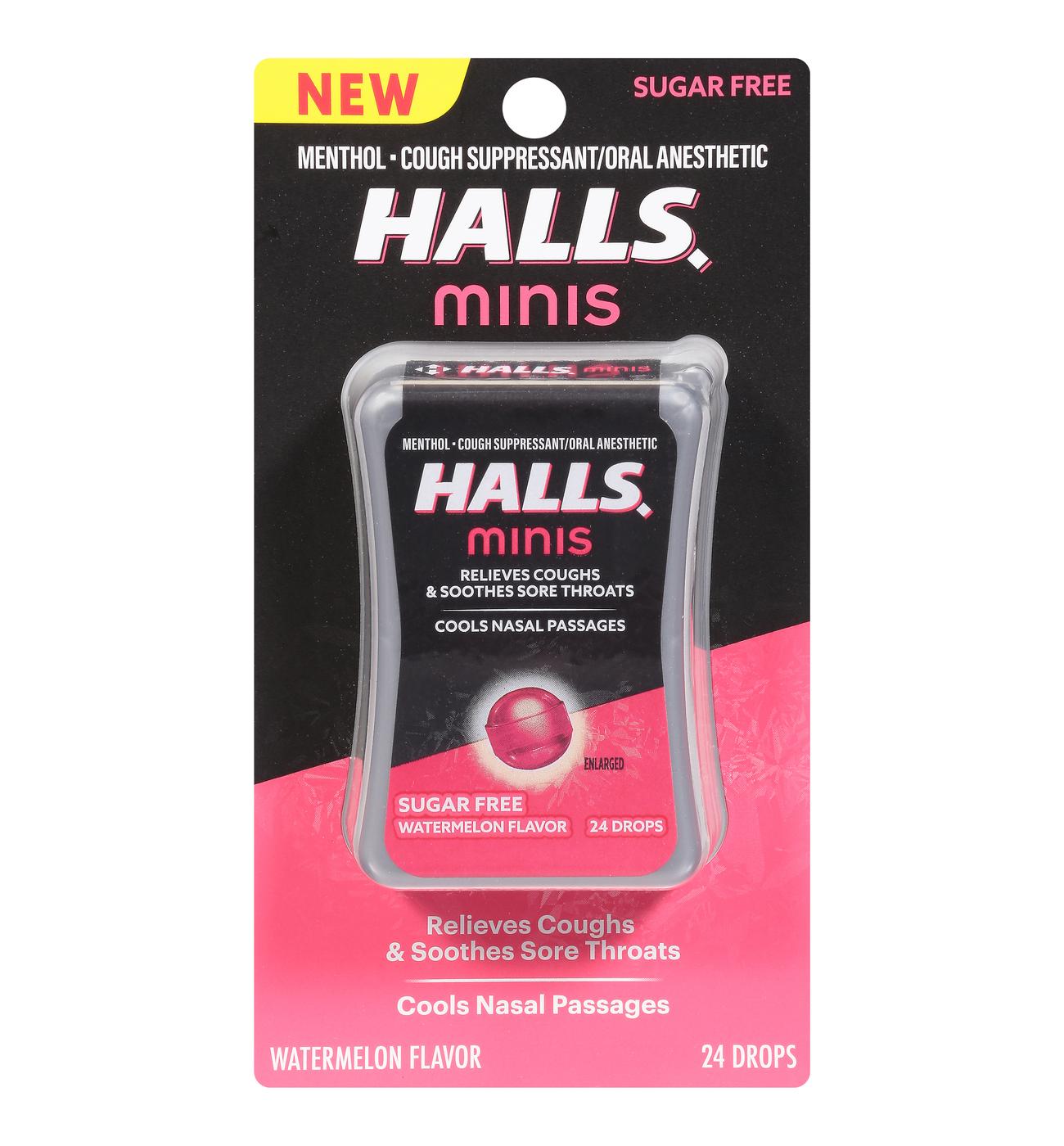 Halls Minis Cough Drops - Sugar Free Watermelon; image 1 of 2