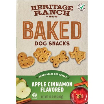 Heritage Ranch by H-E-B Baked Dog Snacks - Apple Cinnamon, 10.6 oz
