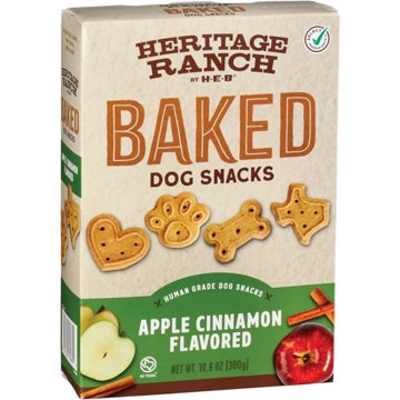 Heritage Ranch by H-E-B Baked Dog Snacks - Apple Cinnamon, 10.6 oz