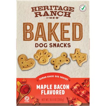 Heritage Ranch by H-E-B Baked Dog Snacks - Maple Bacon, 10.6 oz