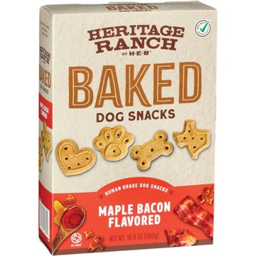 Heritage Ranch by H-E-B Baked Dog Snacks - Maple Bacon, 10.6 oz