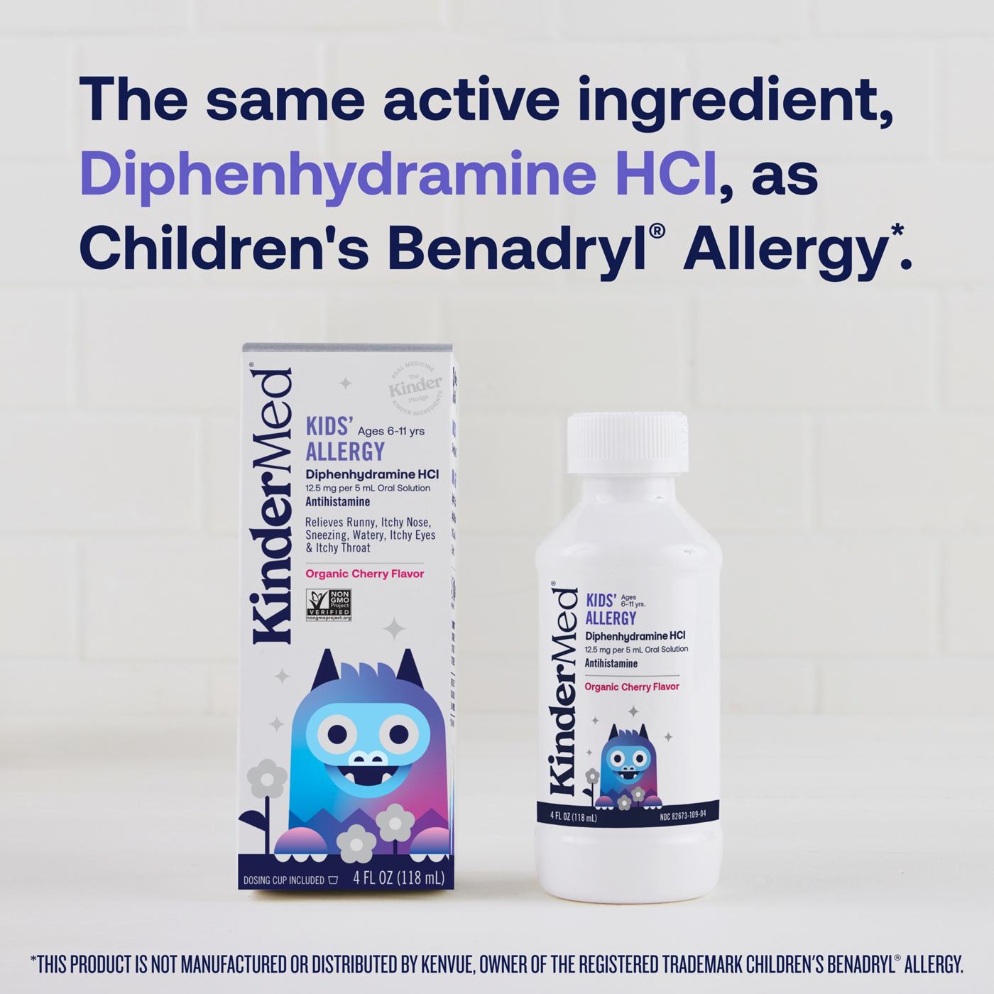 KinderMed Kids' Allergy Syrup - Organic Cherry; image 2 of 10