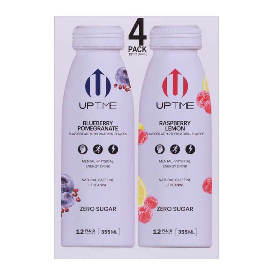 UPTIME Zero Sugar Energy Drink Variety 4 pk Cans Blueberry