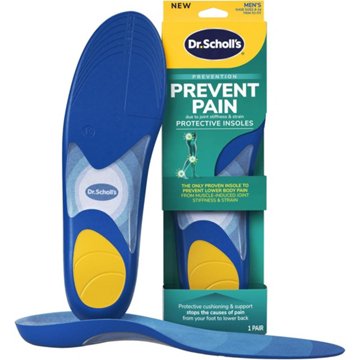 Dr. Scholl's Prevent Pain Protective Insoles, Trim to Fit Insert, Men Shoe Size 8-14, 1 pair