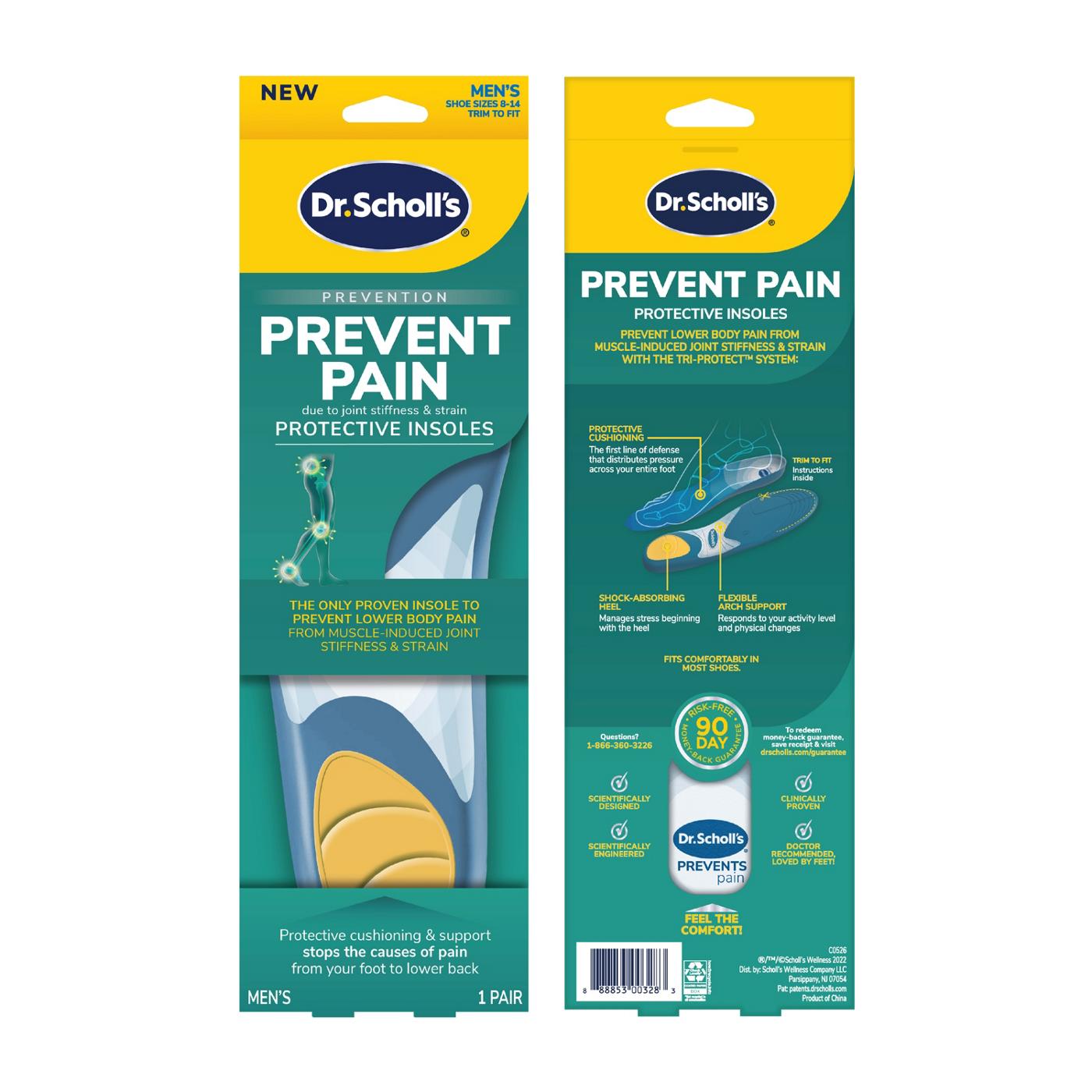 Dr. Scholl's Prevent Pain Protective Insoles, Trim to Fit Insert, Men Shoe Size 8-14; image 7 of 10