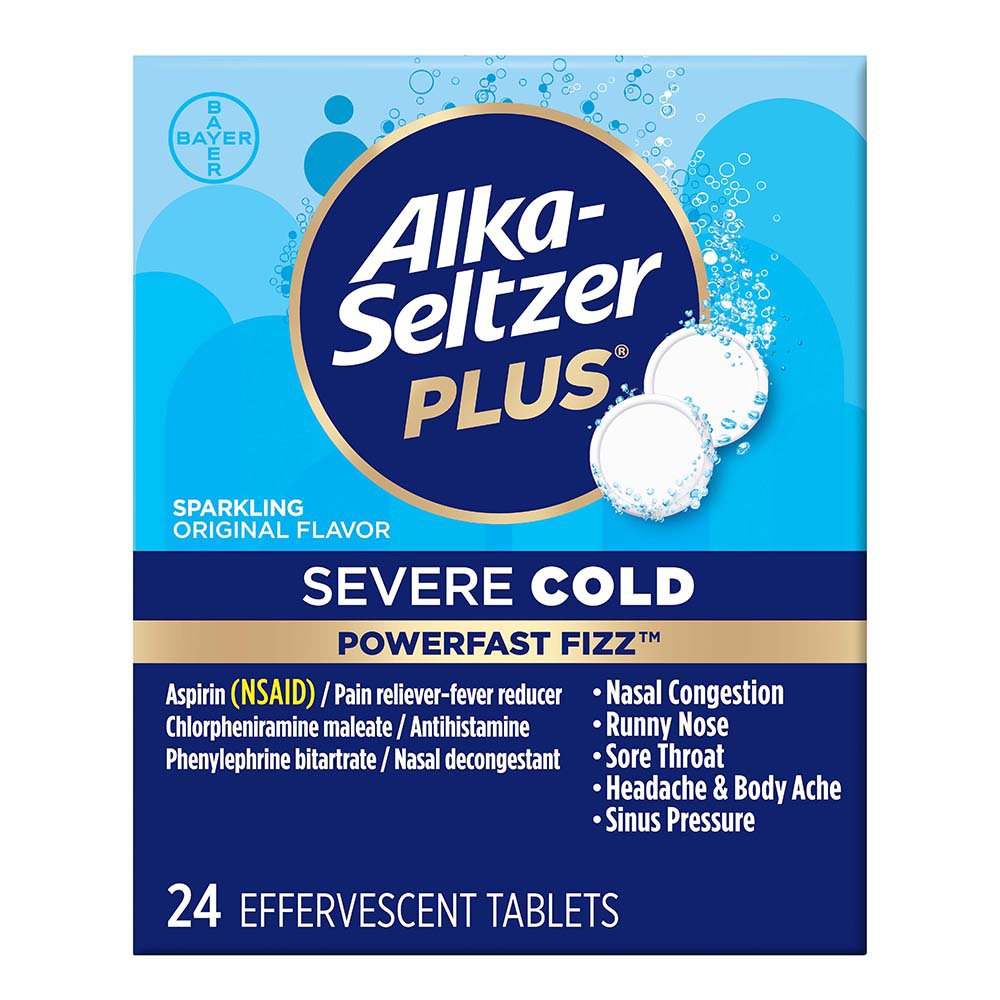 Alka Seltzer Plus Severe Cold Powerfast Fizz Tablets Shop Cough Cold