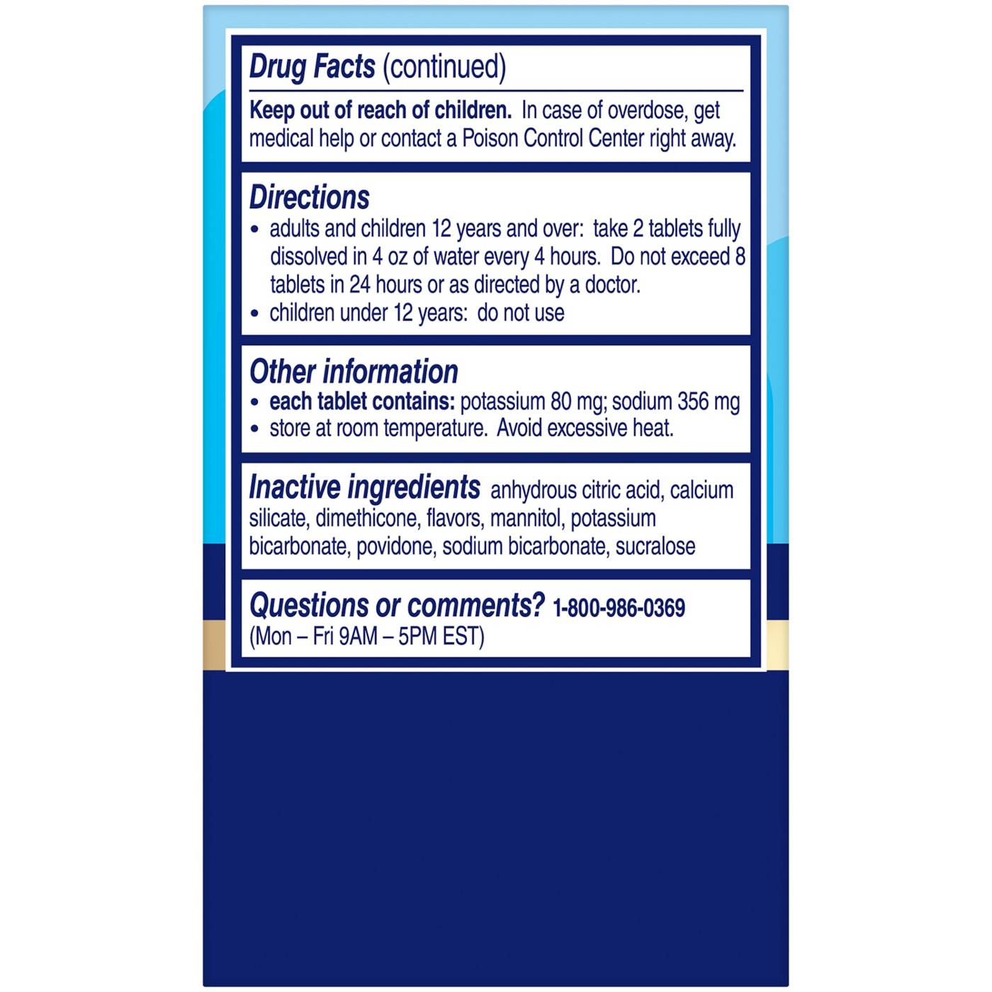 Alka-Seltzer Plus Severe Cold Powerfast Fizz Tablets; image 2 of 6