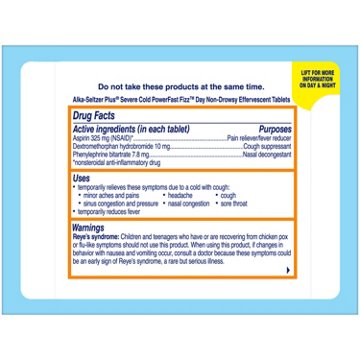Alka-Seltzer Plus Severe Cold Powerfast Fizz Day & Night Tablets