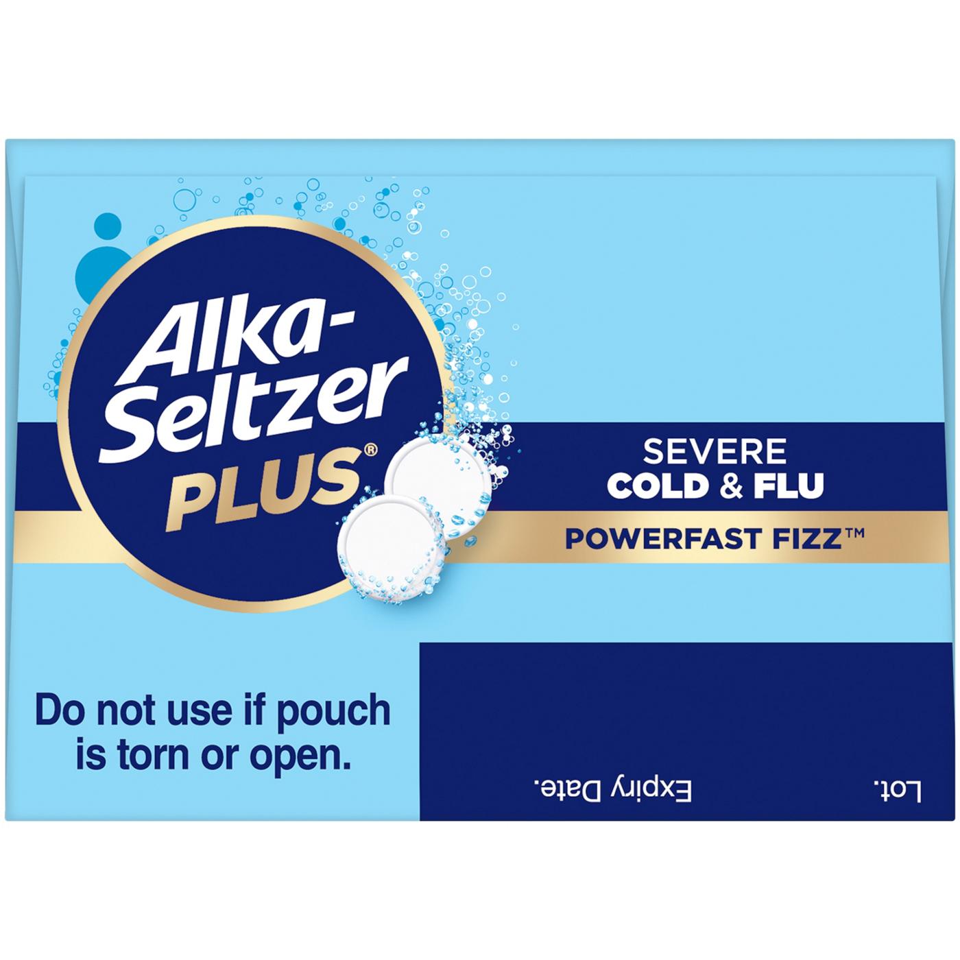 Alka-Seltzer Plus Severe Cold Powerfast Fizz Night Tablets - Lemon; image 7 of 8