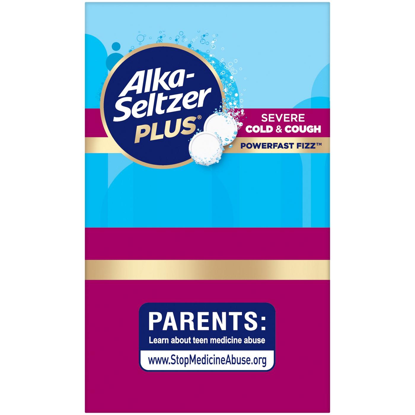 Alka-Seltzer Plus Severe Cold & Cough Powerfast Fizz Tablets - Citrus; image 6 of 6