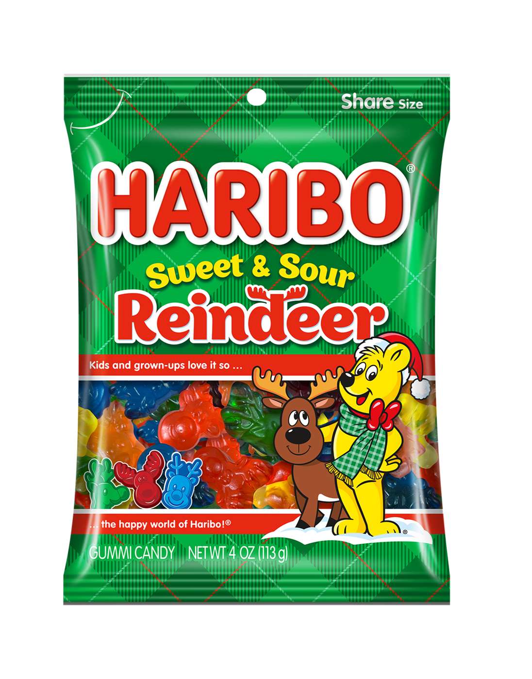 Haribo Sweet & Sour Reindeer Christmas Candy - Share Size; image 1 of 2