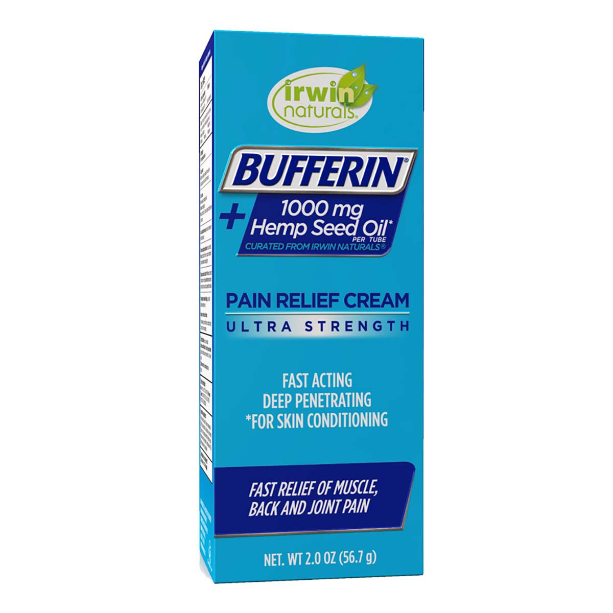 Bufferin Pain Relief Cream 1000mg Hemp Seed Oil - Shop Muscle & Joint ...