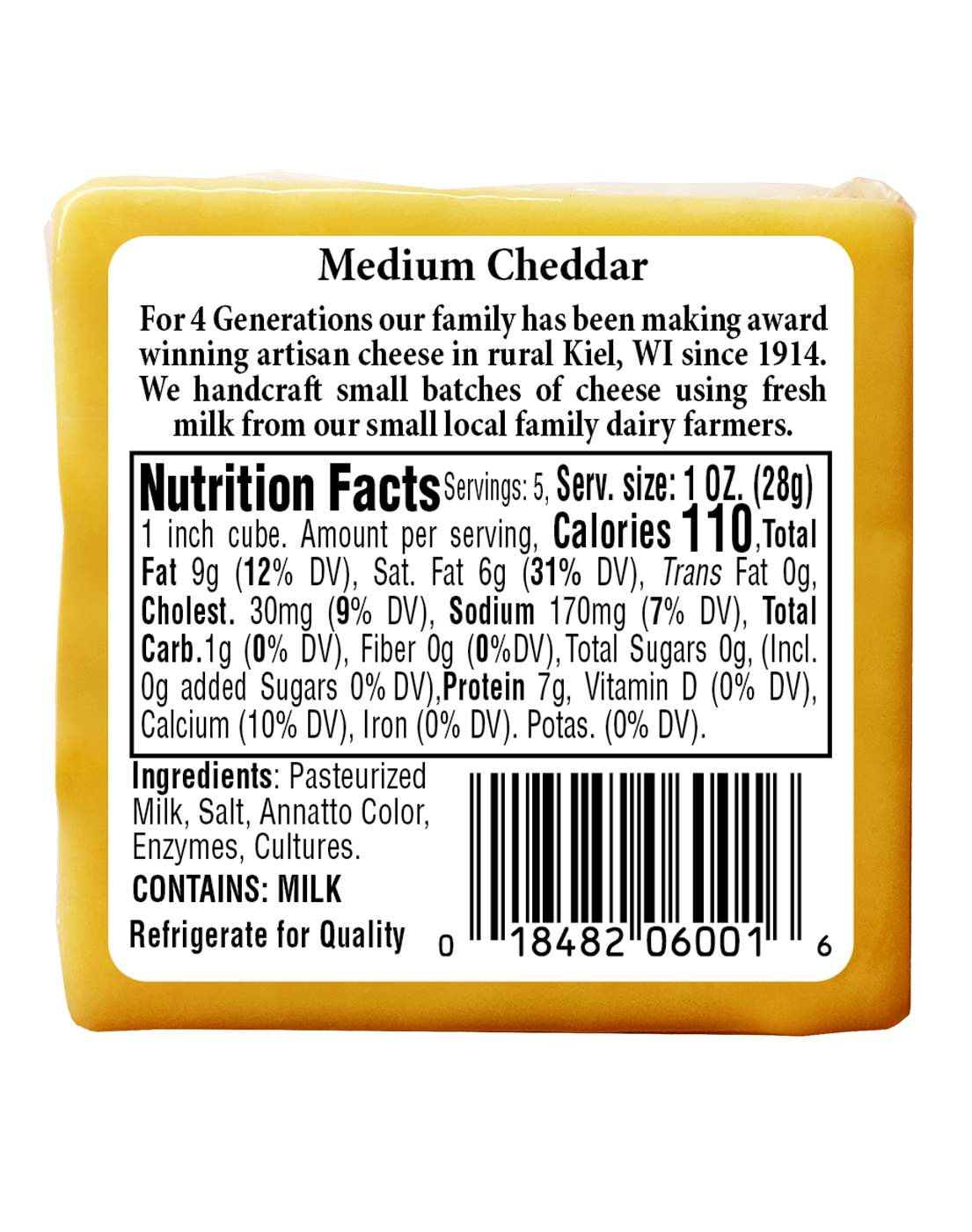 Henning's Medium Cheddar Cheese; image 3 of 3