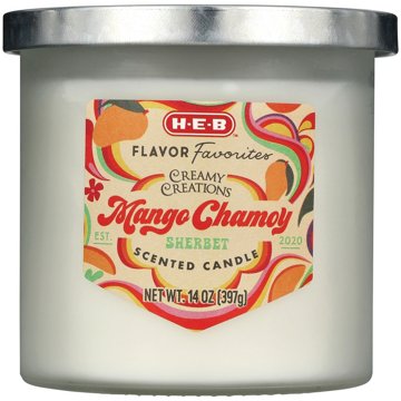 H-E-B Flavor Favorites Creamy Creations Mango Chamoy Sherbet Scented Candle