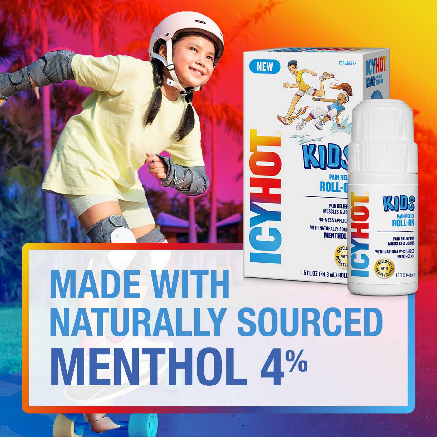 Icy Hot Kids Pain Relief Roll-On Liquid with 4% Menthol; image 2 of 9