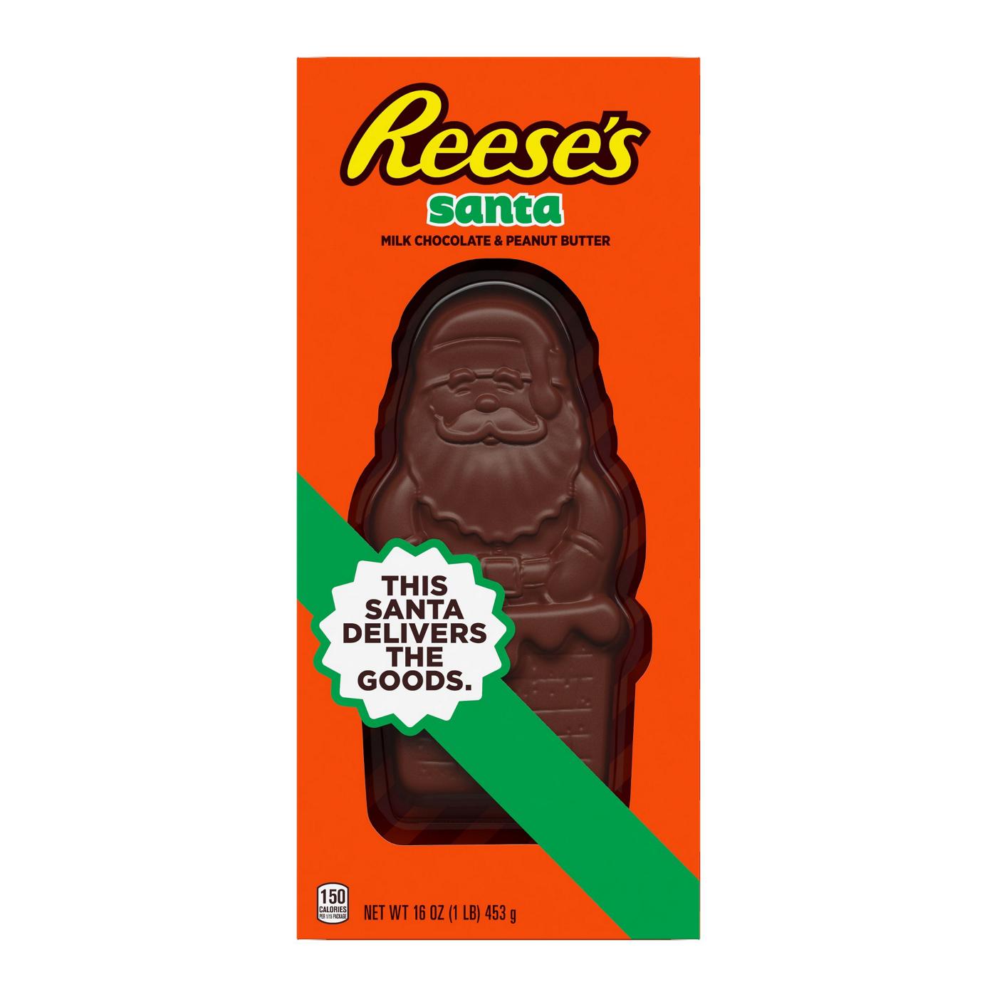 Reese's Milk Chocolate Peanut Butter Santa Christmas Candy; image 1 of 7