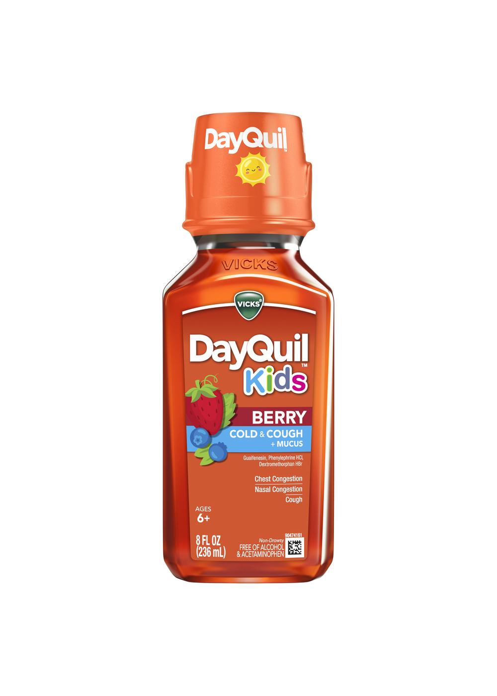 Vicks DayQuil Kids Cold & Cough + Mucus - Berry; image 1 of 3