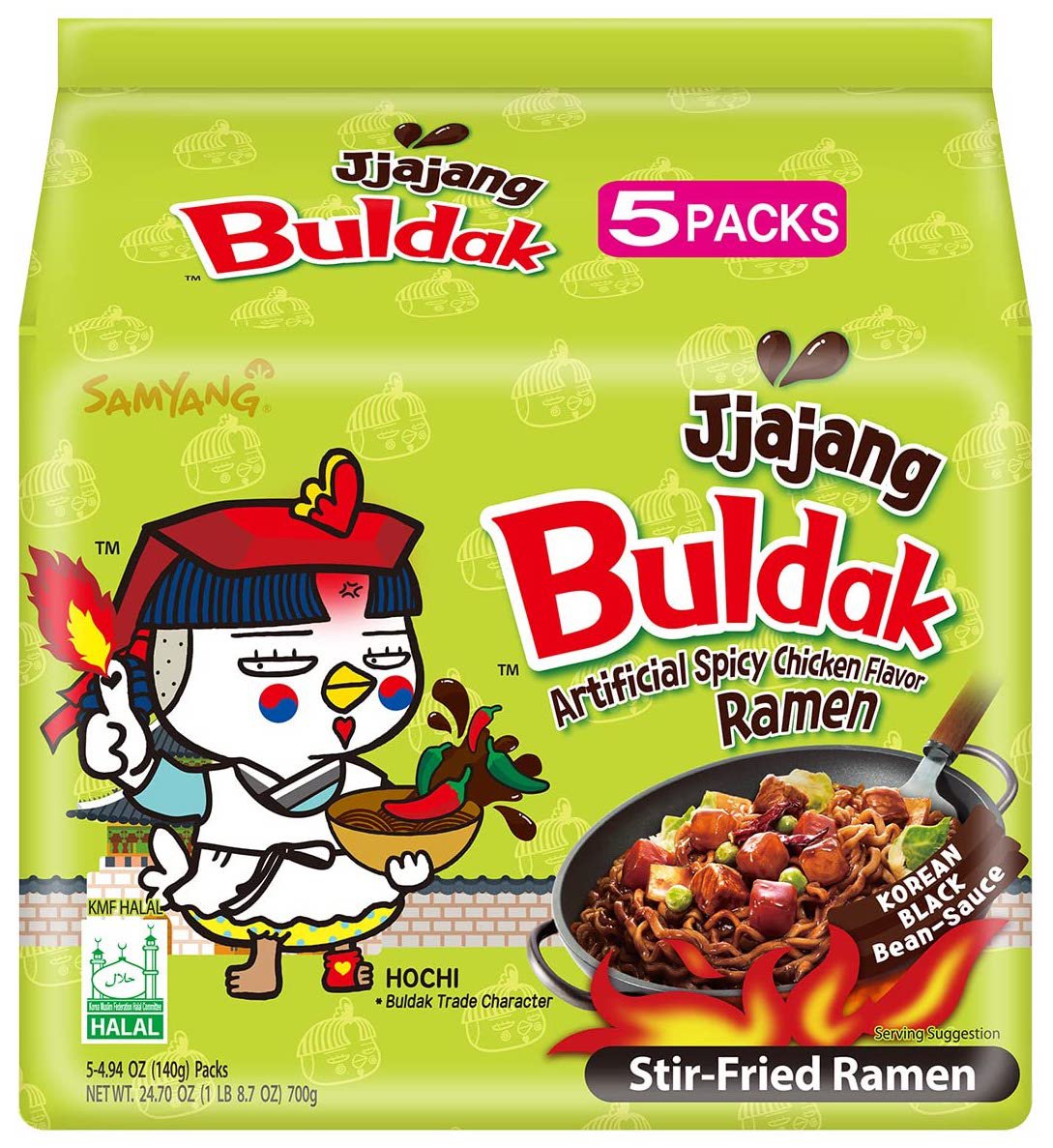 Samyang Jjajang Buldak Spicy Chicken Ramen, 5 pk | Central Market