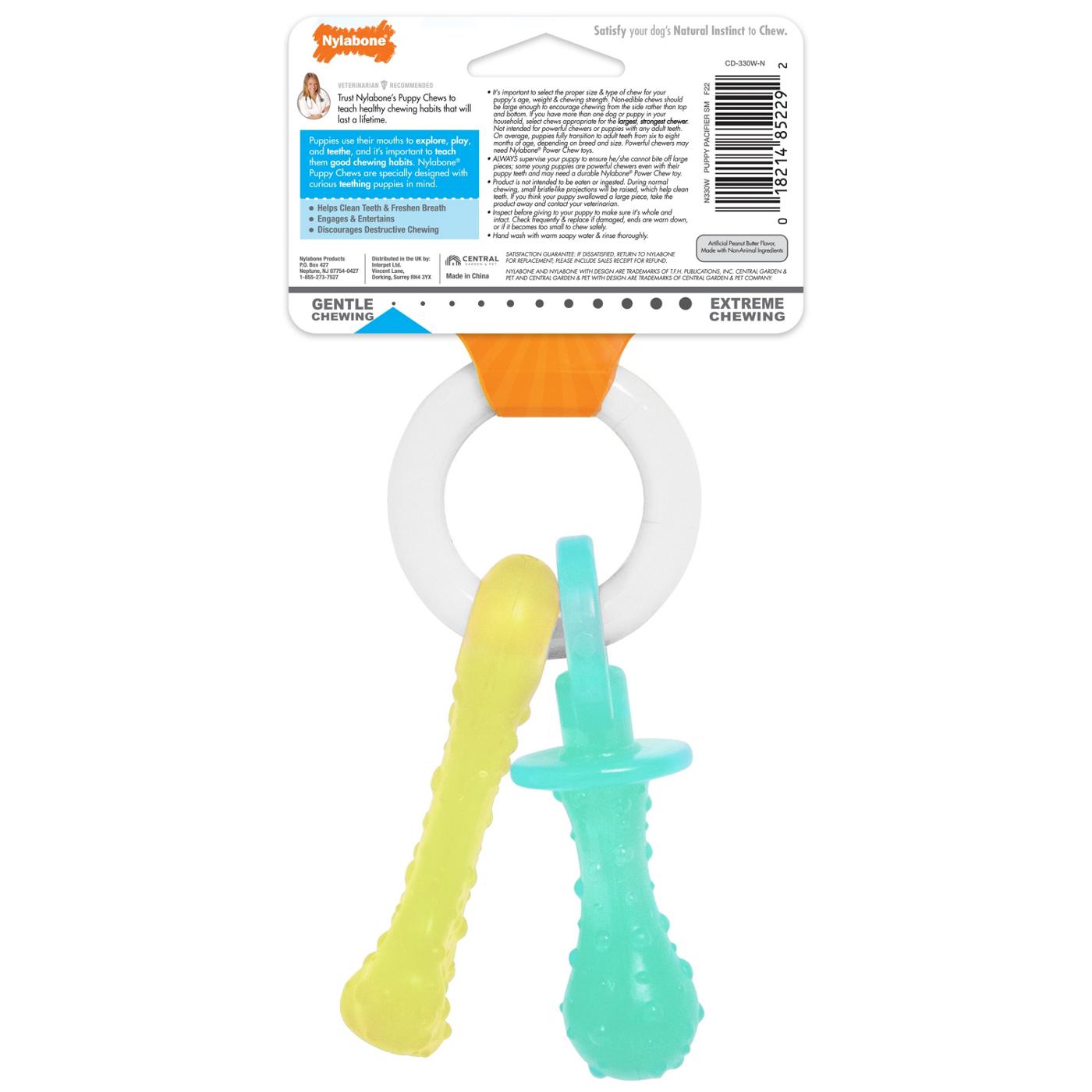 Nylabone Puppy Chew Teething & Soothing Pacifier Small Dog Toy; image 9 of 9