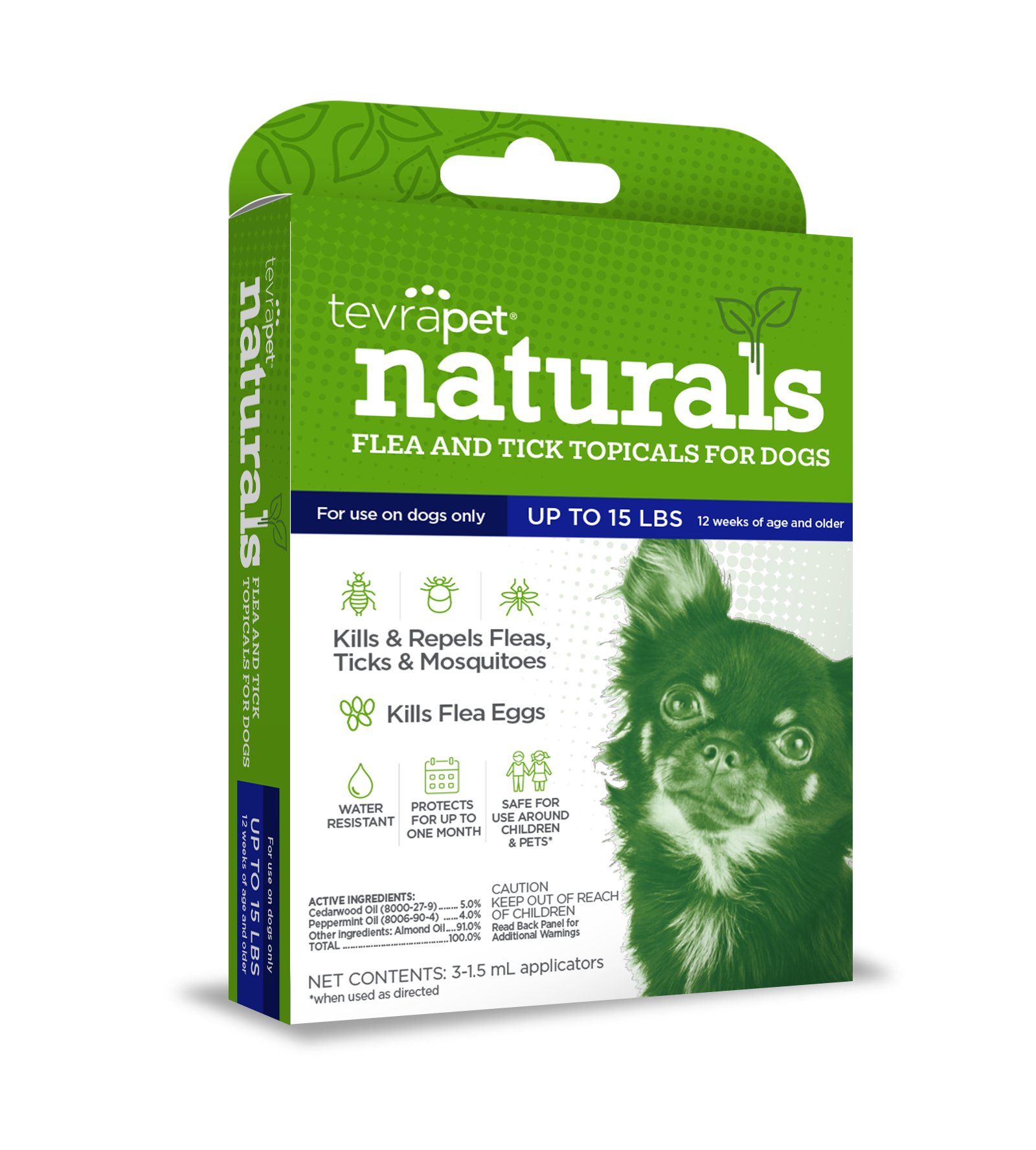 Tevra Pet Naturals Flea & Tick Topicals for Dogs Up To 15 Pounds Shop