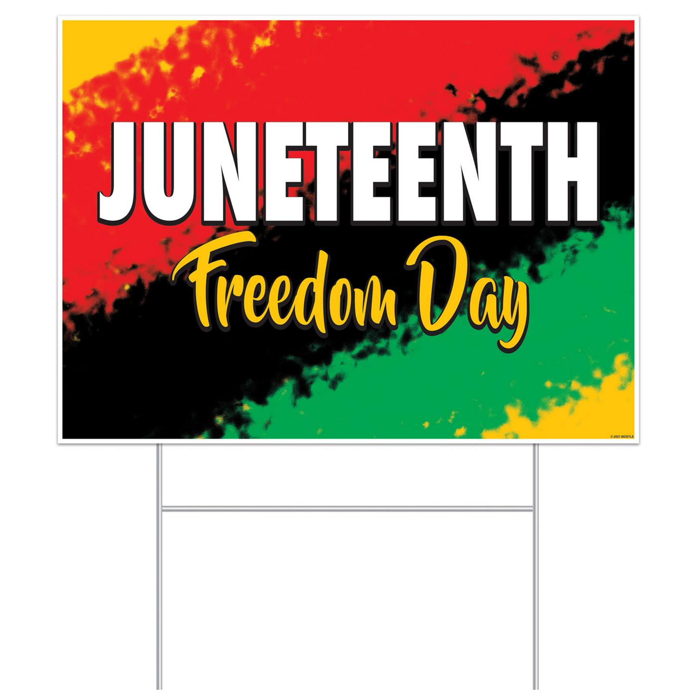 Beistle Juneteenth Plastic Yard Sign; image 1 of 3
