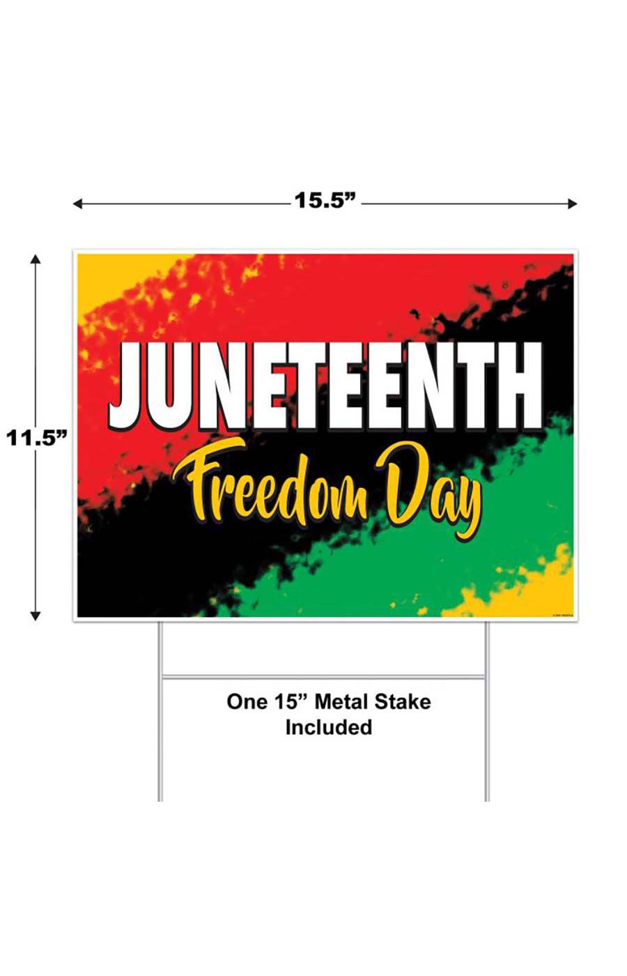 Beistle Juneteenth Plastic Yard Sign; image 2 of 3