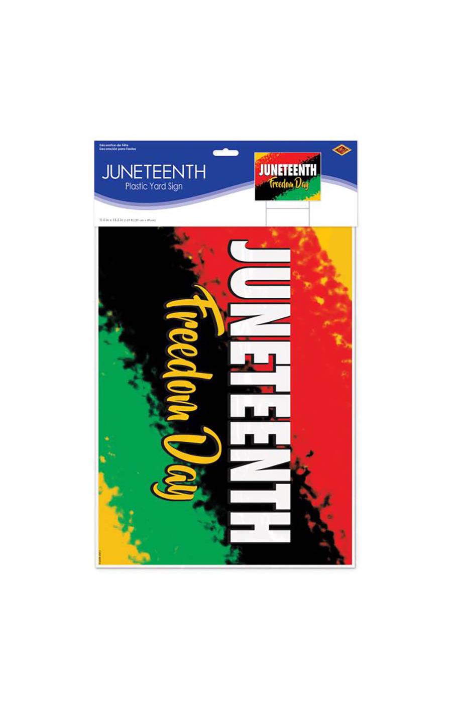 Beistle Juneteenth Plastic Yard Sign; image 3 of 3