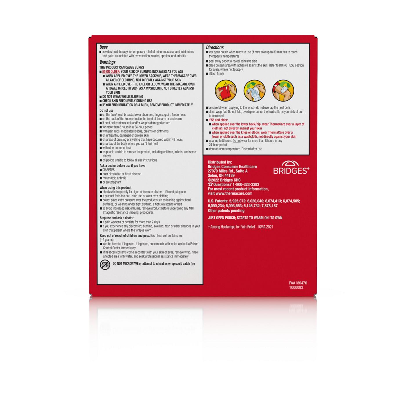 ThermaCare Muscle Pain Therapy Air Activated Heat Wrap Shop Muscle & Joint Pain at HEB