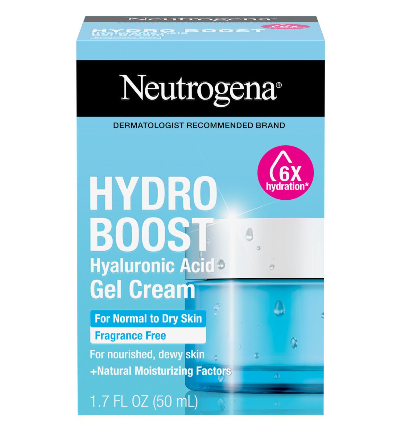 Neutrogena Hydro Boost Gel Cream Moisturizer with Hyaluronic Acid - Fragrance Free; image 1 of 8