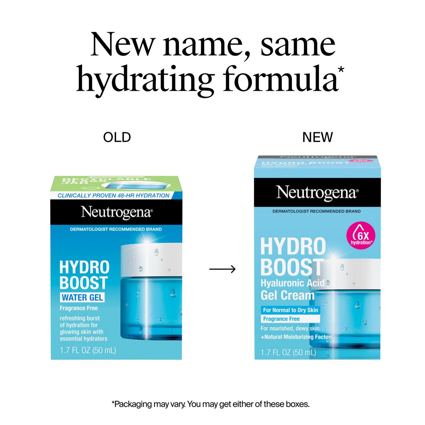 Neutrogena Hydro Boost Gel Cream Moisturizer with Hyaluronic Acid - Fragrance Free; image 3 of 8